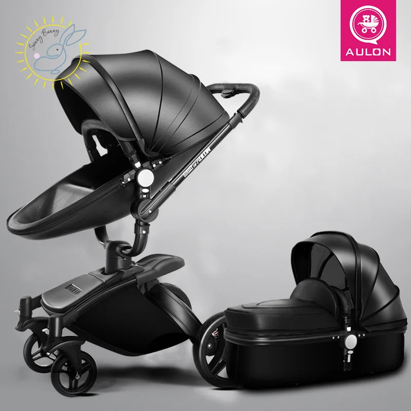 AULON Oyun длинная детская коляска с двунаправленным амортизатором высокого вида, детская коляска может сидеть в корзине - Цвет: color2