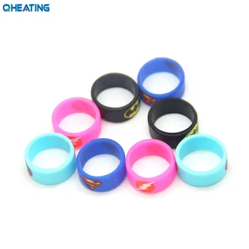 

Qheating Electronic Cigarette Accessories Batman Superman Non Slip Rubber Band Silicone Vape Band Ring for RTA Atomizer Mechanic