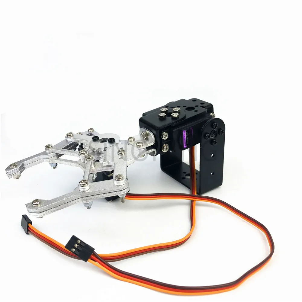 Best YNE 2 DOF Aluminium Manipulator DIY assembling Mechanical Arm Clamp Claw Kit 