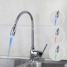 LED умеренная цена Кухня бортике хром полированный керамический тянуть Подпушки керамические пластины Катушка желательно довольно смеситель для кухни
