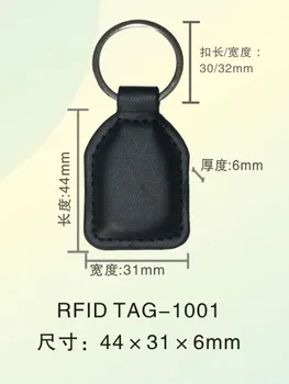 

100PCS/LOT Leather Keychain keyfobs UID Changeable MF S50 1K IC Keys Key fobs Token Tags Rewritable Blank Magic Card