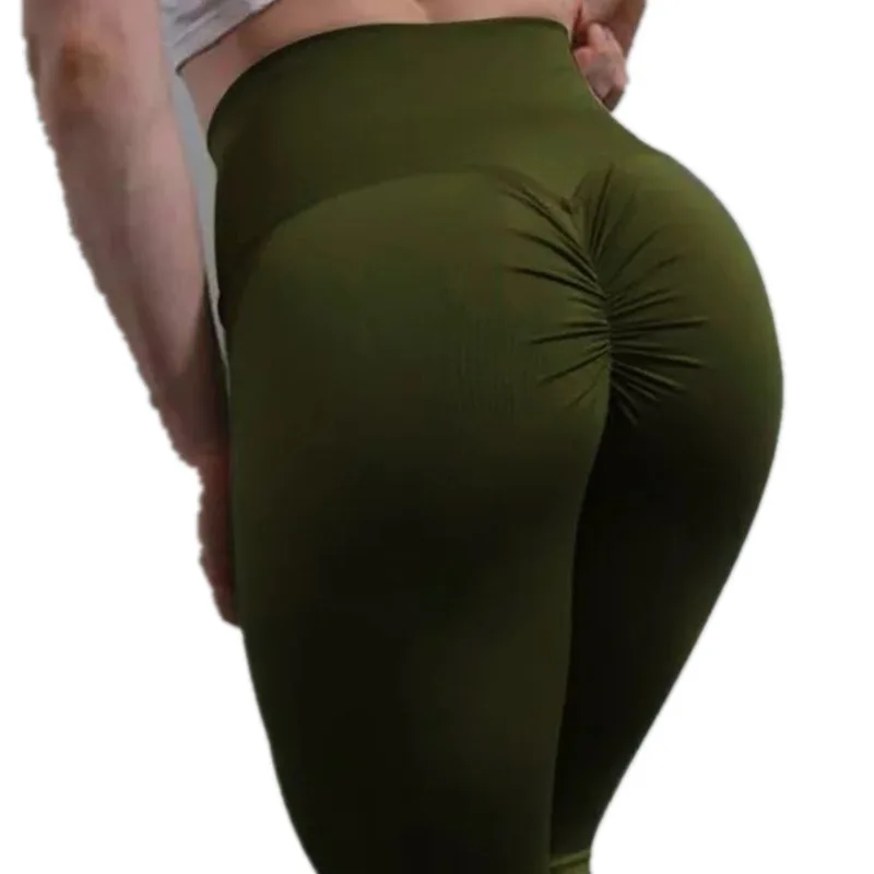 Сексуальные спортивные модные женские леггинсы с эффектом пуш-ап, обтягивающие леггинсы из полиэстера с v-образным вырезом, женские узкие брюки