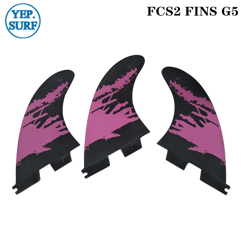 

2019 Hot style new style Fins Surf Fins FCS2 G5 Fin Surfboard Fin Black and Purple color surfing fin Quilhas thruster
