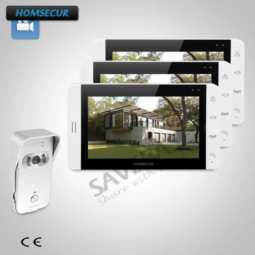 

HOMSECUR 7" Hands-free Video&Audio Home Intercom+LCD Color Screen 1C3M for House/Flat