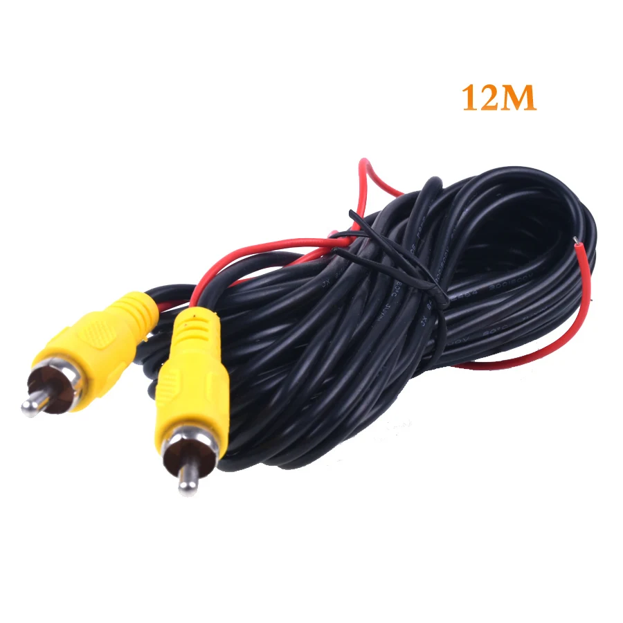 12M Car RCA Reversing Camera Video Cable With Spcial Reversing/Backup