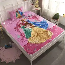 Дисней 3D Принцесса печатных постельных принадлежностей двойной размер покрывала для детей девочек спальни украшения наволочки детей розо...(China)