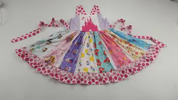 

best selling sleeveless high quality little girl castle and princess dress