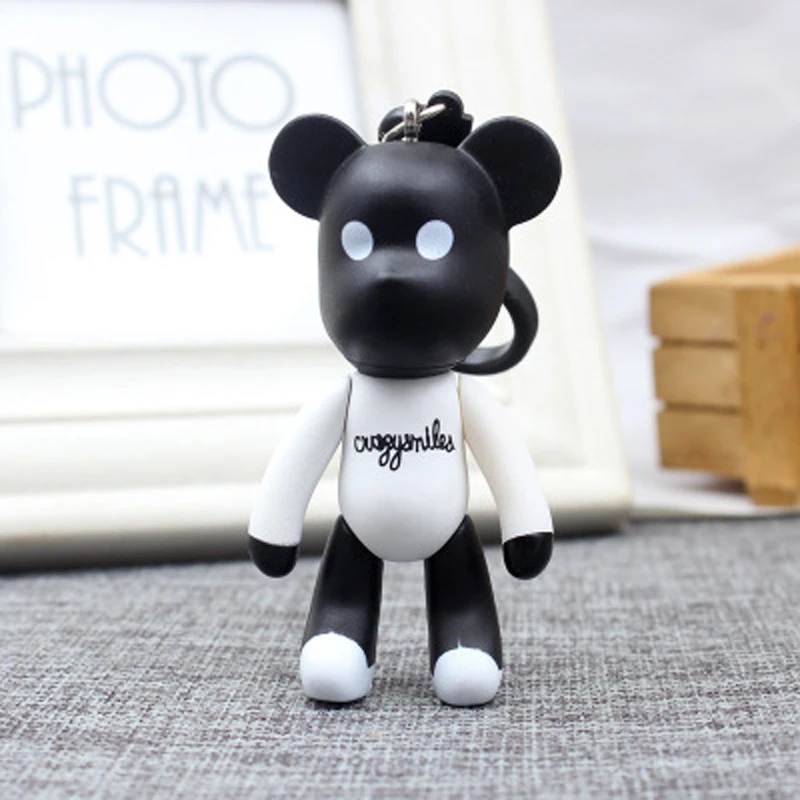 

ATTRA-YO Korea Cartoon Bear Vinyl plasitc Bag Ornaments Pendant Kids Doll Decorative cute keychain charm ladies hook creative