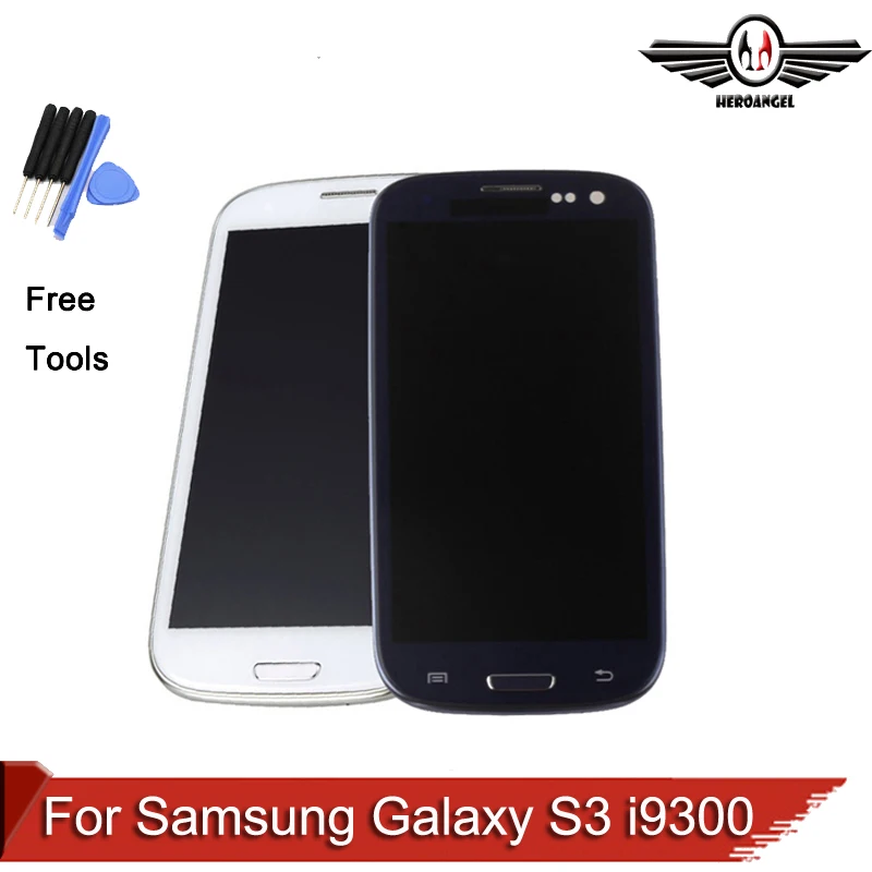 LCD For Samsung Galaxy S3 i9300 LCD Display Touch Screen with Digitizer Assembly White Blue
