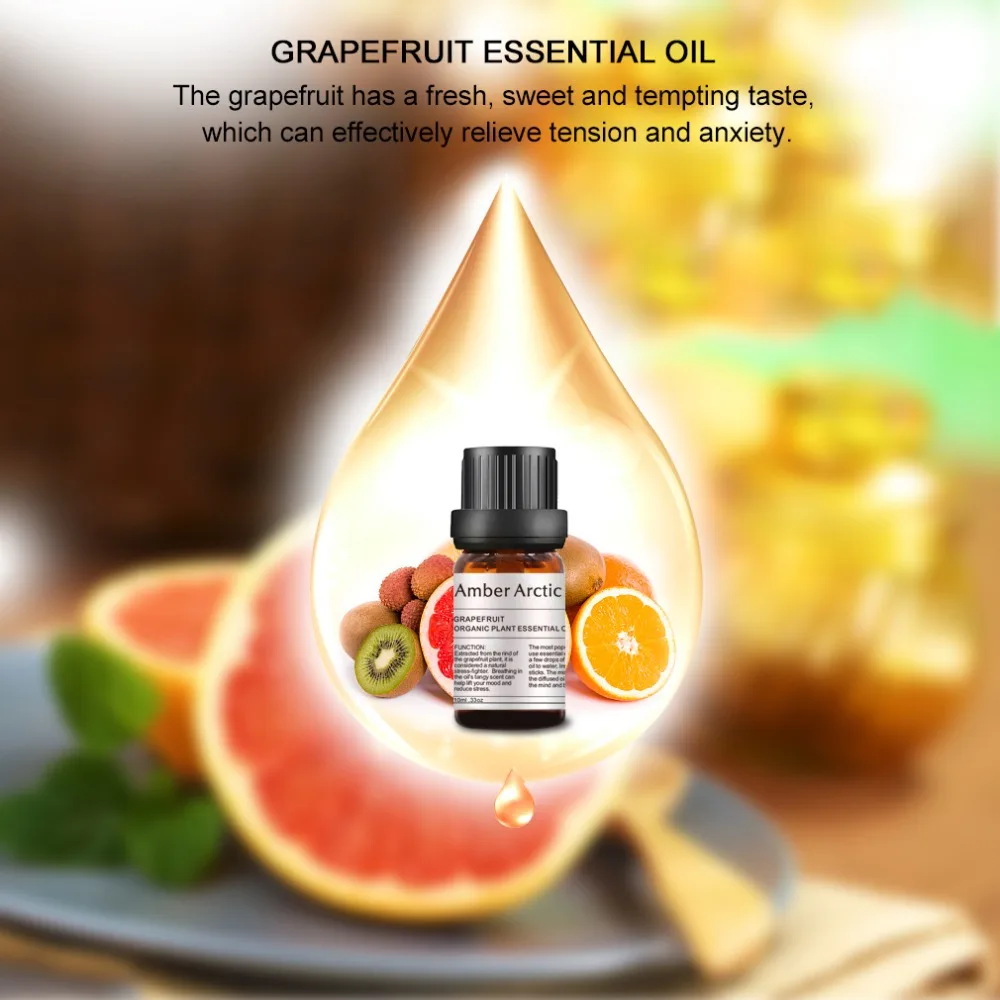 Грейпфрут эфирный Уход за жирной кожей массажное масло ароматерапия увлажнитель воздуха лампа эфирное масло