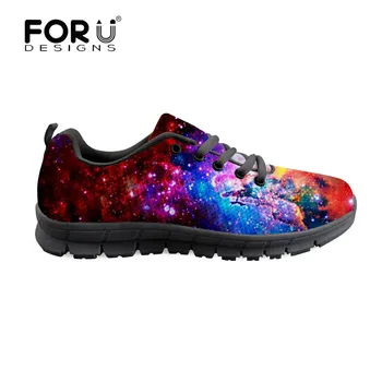 

FORUDESIGNS 2019 Men Sneakers Classic Galaxy Pattern Casual Flat Lace up Male Comfortable Soft Shoes Chaussure Homme de marque