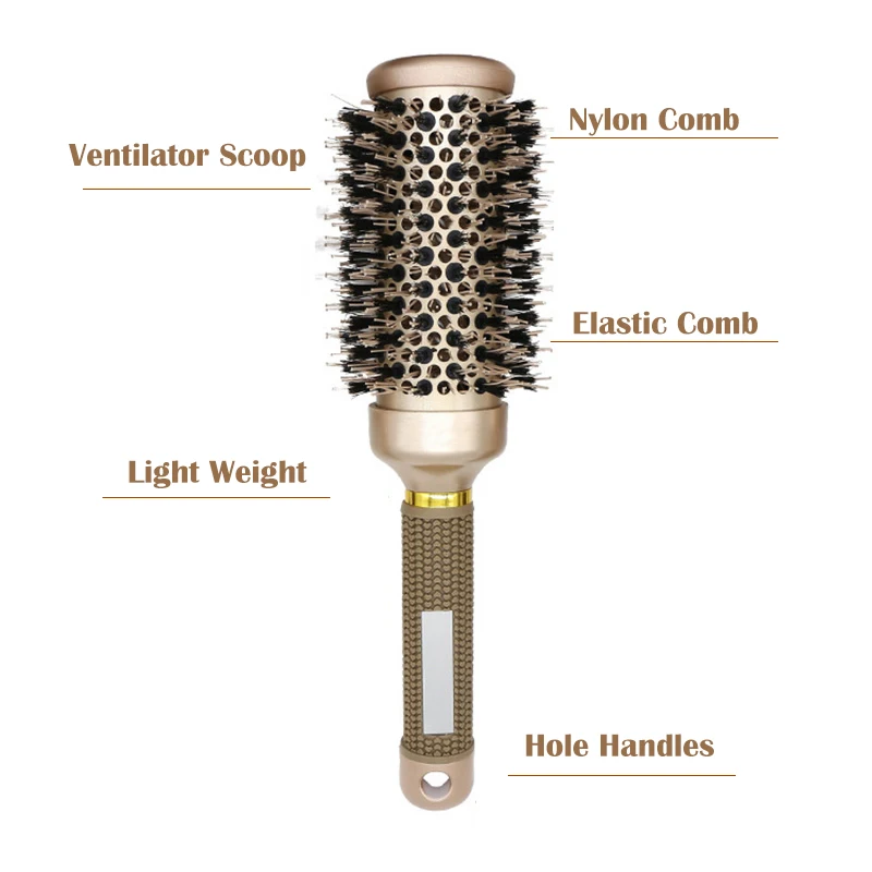 Brainbow 27/35/45/56 мм щипцы для завивки волос гребень Pro Парикмахерские Щетки высокого Температура устойчивый Керамика железа круглый гребень Инструменты для укладки волос