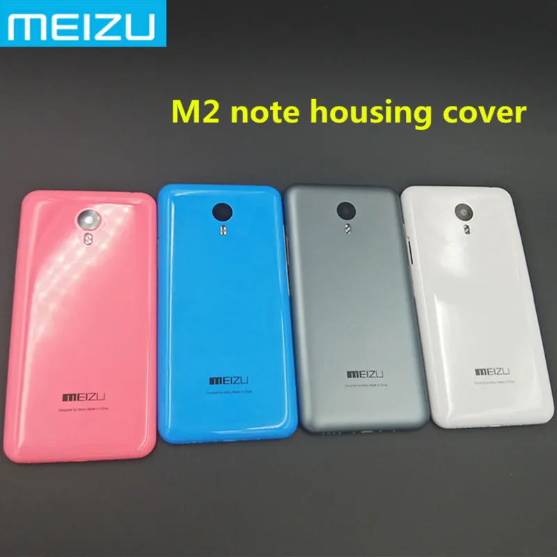 

Original MEIZU M2 note housing cover case New Battery Door Back Cover 5.5 Inch With Power Volume Buttons, with logo, four colors