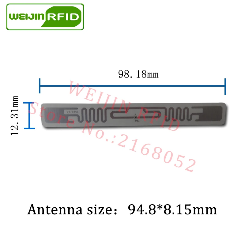 Alien 9640 UHF RFID wet inlay 500pcs per roll 860-960MHZ Higgs3 915M EPC can be used to RFID tag and label free shipping