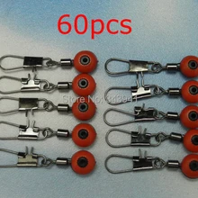 60 шт./лот море Рыбалка пространство фасоли Ocean Рыбалка приманки кольцо плавающее место с прокатки Вертлюгами+ Детская безопасность Булавки Рыбалка разъем