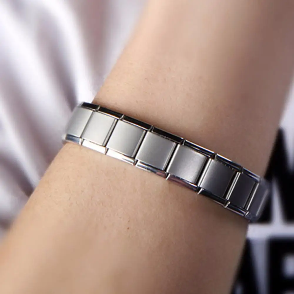 

2019 Stainless steel Bracelet for Men of Metal Men's Magnet Bracelets Health Germanium Stretch Bracelet Jewelry for Father