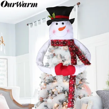 

OurWarm Santa Christmas Tree Topper DIY Christmas Tree Ornaments Xmas Tree Topper Decoration Outdoor Home Party Supplies