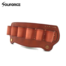 Высокое качество Натуральная кожа 12 г дробовик в виде ракушки держатель 6 картридж петля тактический Чехол для пейнпола пистолет Fit " широкий пояс