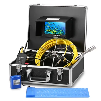

Drain Pipe Sewer Inspection Video Camera 12 LEDs Night Vision Waterproof Industrial Endoscope Snake Camera 8GB SDcard Included