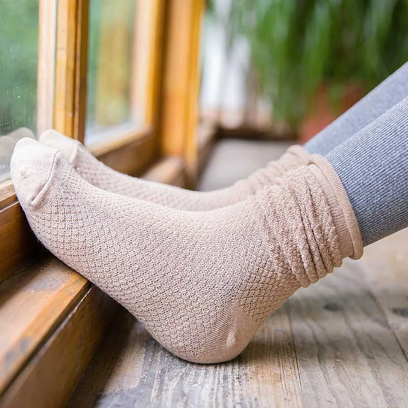 Женские сетчатые Дышащие носки [COSPLACOOL] Харадзюку карамельные цвета повседневные