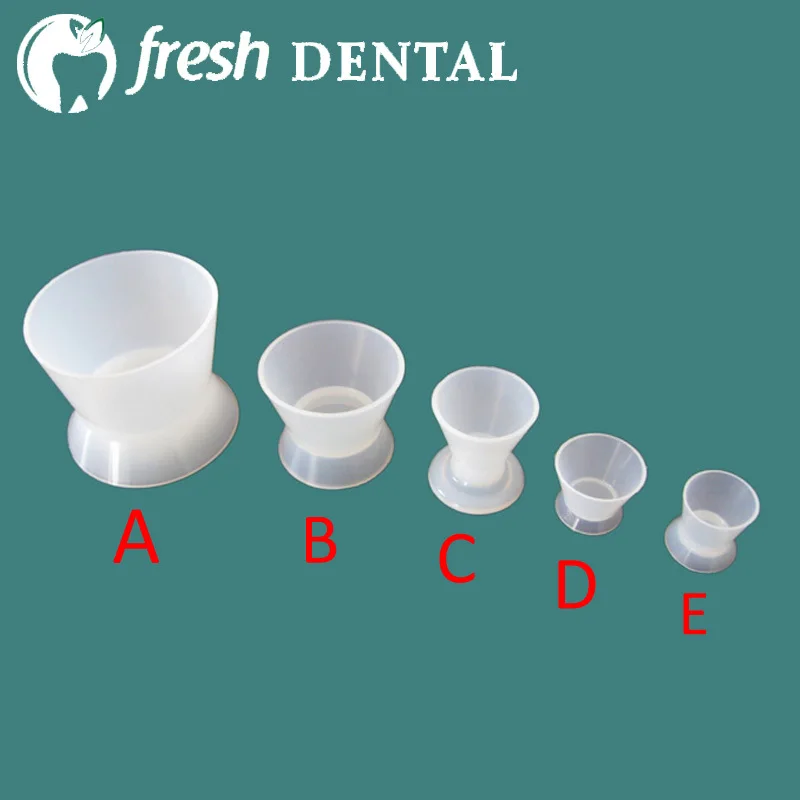 120Sets Dental Flexible Silicone Rubber Mixing Cups Mixing Bowl dental self curing silicone
