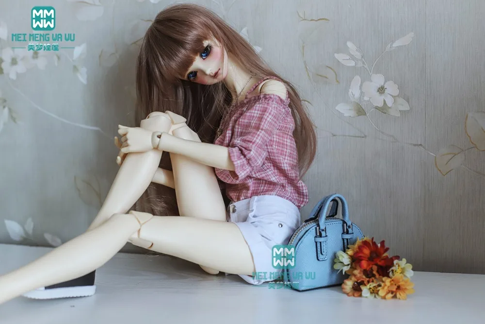 Одежда для куклы BJD 1/3 DD SD10 модная темпераментная винно красная клетчатая рубашка