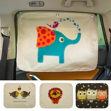 Curtains Sunshade Protect Car-Windshield Rear-Side-Window Cartoon Cute 70cm--50cm Car-Styling