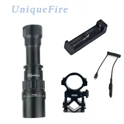 UniqueFire 1605 IR 850nm Масштабируемые 38 мм выпуклая линза фонарик 3 режима ночного видения факел Аккумуляторная для охоты комплект