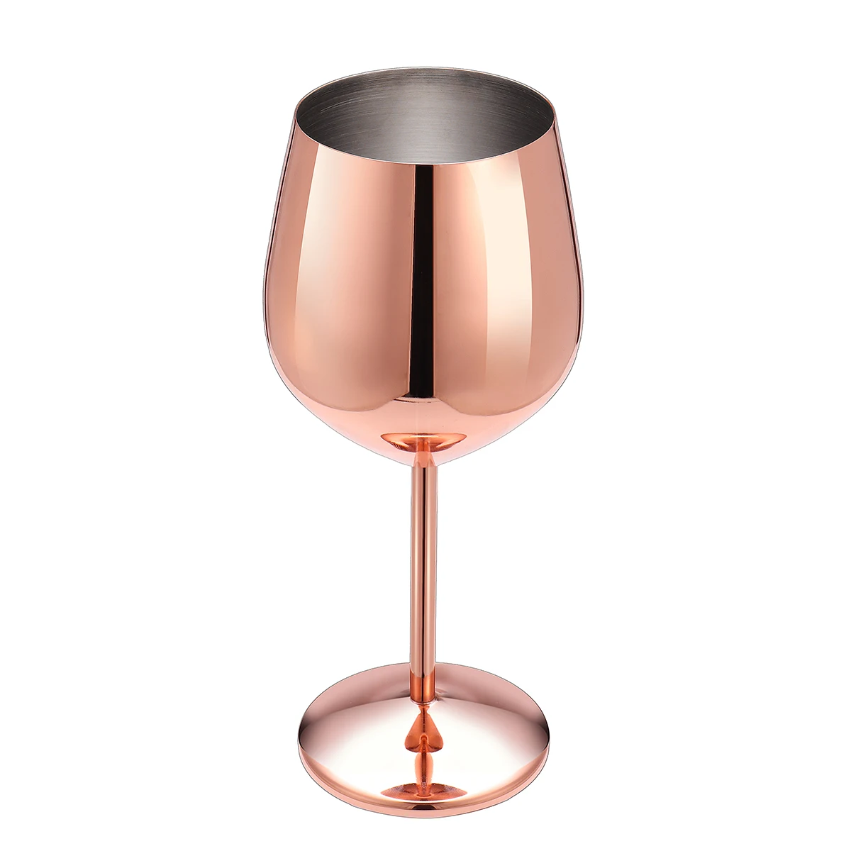 Европейские небьющиеся стаканы из нержавеющей стали, бокалы для красного вина, бокалы для вина, бокалы для вина, прочные стаканы для напитков, барные инструменты - Цвет: Rose Gold