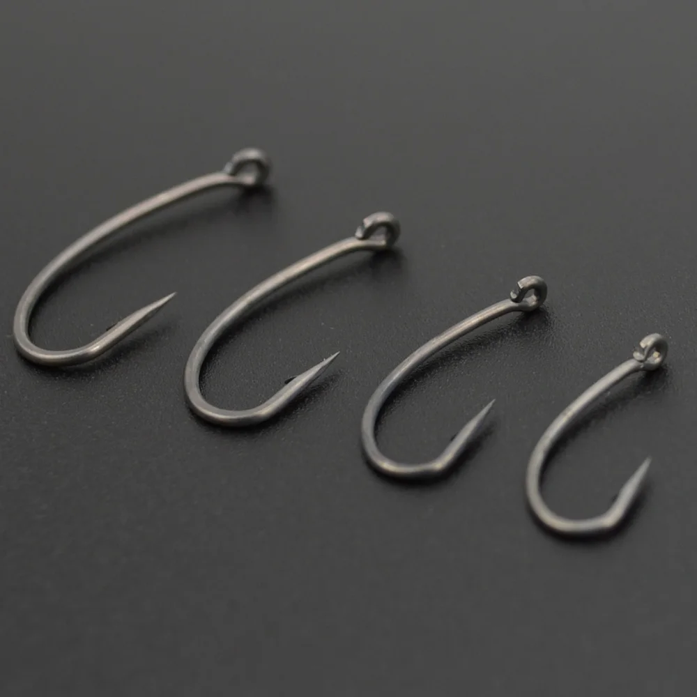 100pcs Carp Fishing Hook with Eye Teflon Coating High Carbon Stainless Steel Barbed 8003 100pcs Carp Fishing Hook with Eye Teflon Coating High Carbon Stainless Steel Barbed 8003
