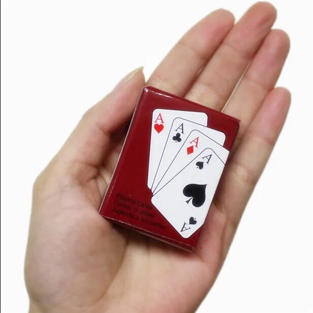 Оптовая продажа Бесплатная доставка Мини Размер мило путешествия покер карты игральные карты