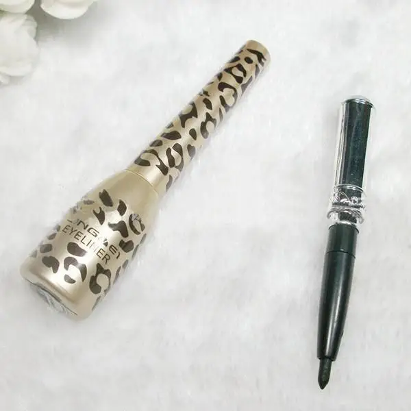 Шарм Leopard двойного назначения Водонепроницаемый Подводка для глаз Liquid Eye Liner Pencil Pen Стильный распродажа