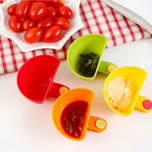 4 шт/lotAssorted тарелка для салата для кетчупа джема Dip клип чашки соусница для тарелки стаканчики посуда дома кухонные принадлежности, фрукты инструмент для овощей