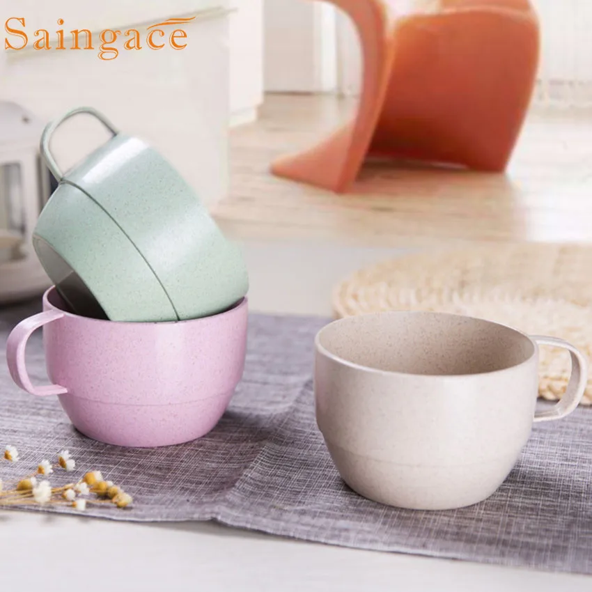 Saintgace Новые однотонные кофейные чашки, простые офисные кофейные чашки, утолщенные чашки для завтрака, экологичные чайные кружки, чашки, Прямая поставка