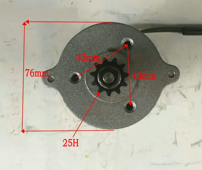 DC24V/36 V 300 W/500 W MY7618 Малый постоянного тока постоянный магнит двигатель с угольными щетками электрический автомобиль мотороллер DIY аксессуары