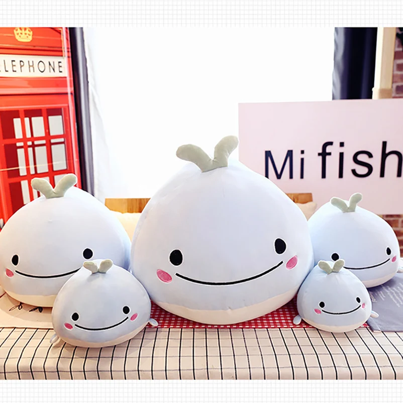 

25CM 30CM 40CM Cute Whale Plush Toys Stuffed Plush Animal Baby Toys Doll Sleeping Pillow Back Cushion Adult Children Gift