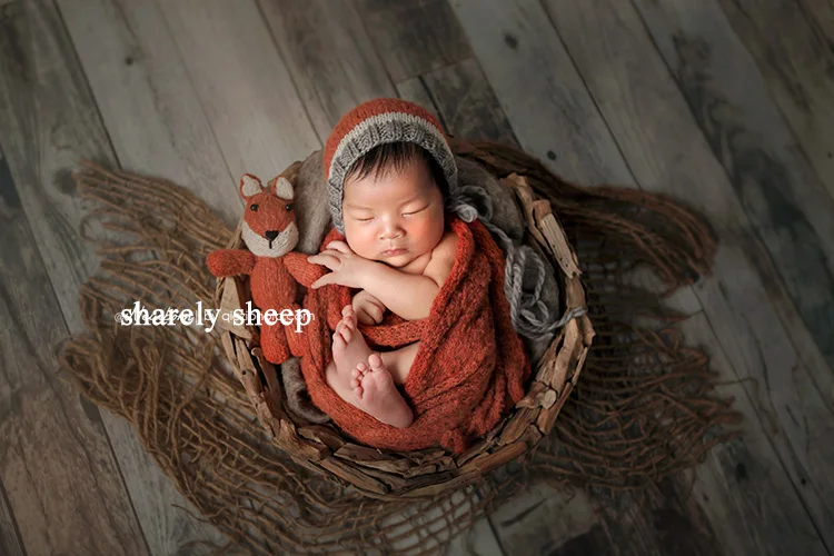 newborn photography wool