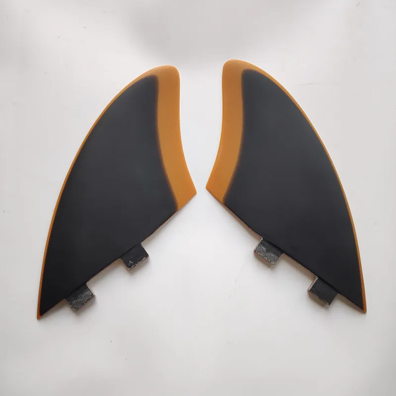 

two color fiberglass fin in F C S base surf keel fins
