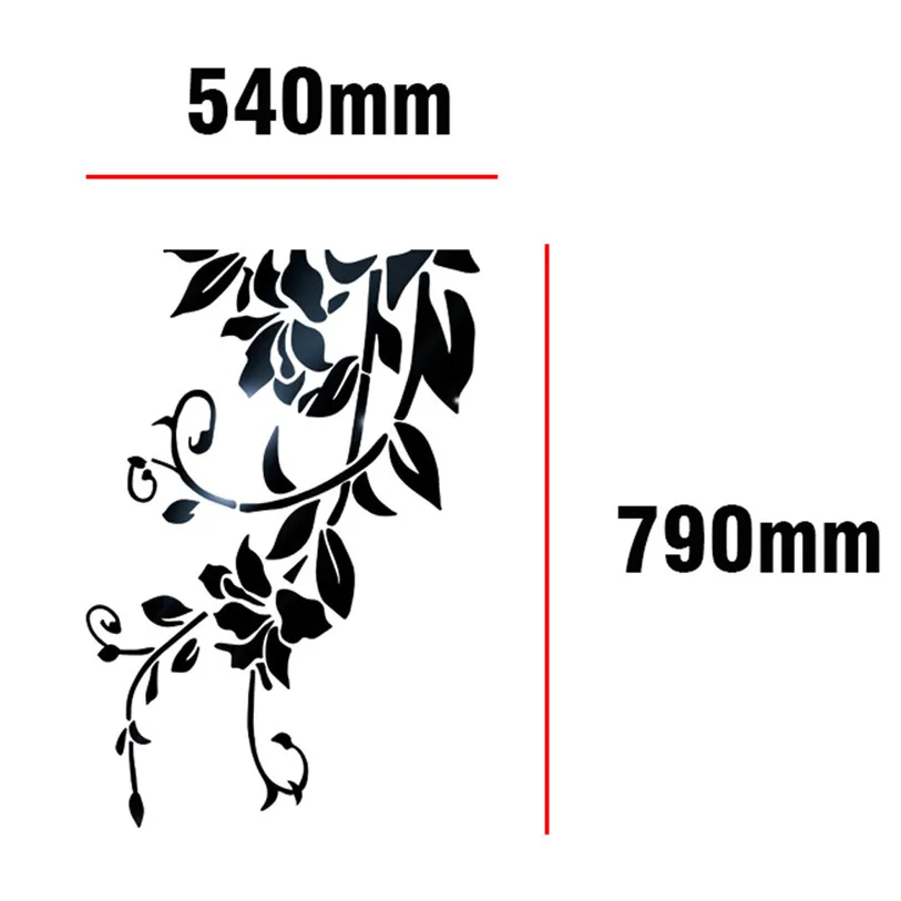Modern Flower DIY 3D Acrylic Wall Stickers Living Room Bedroom TV Background Home Mirror Decorative Sticker Posters #F#MY24 (4)