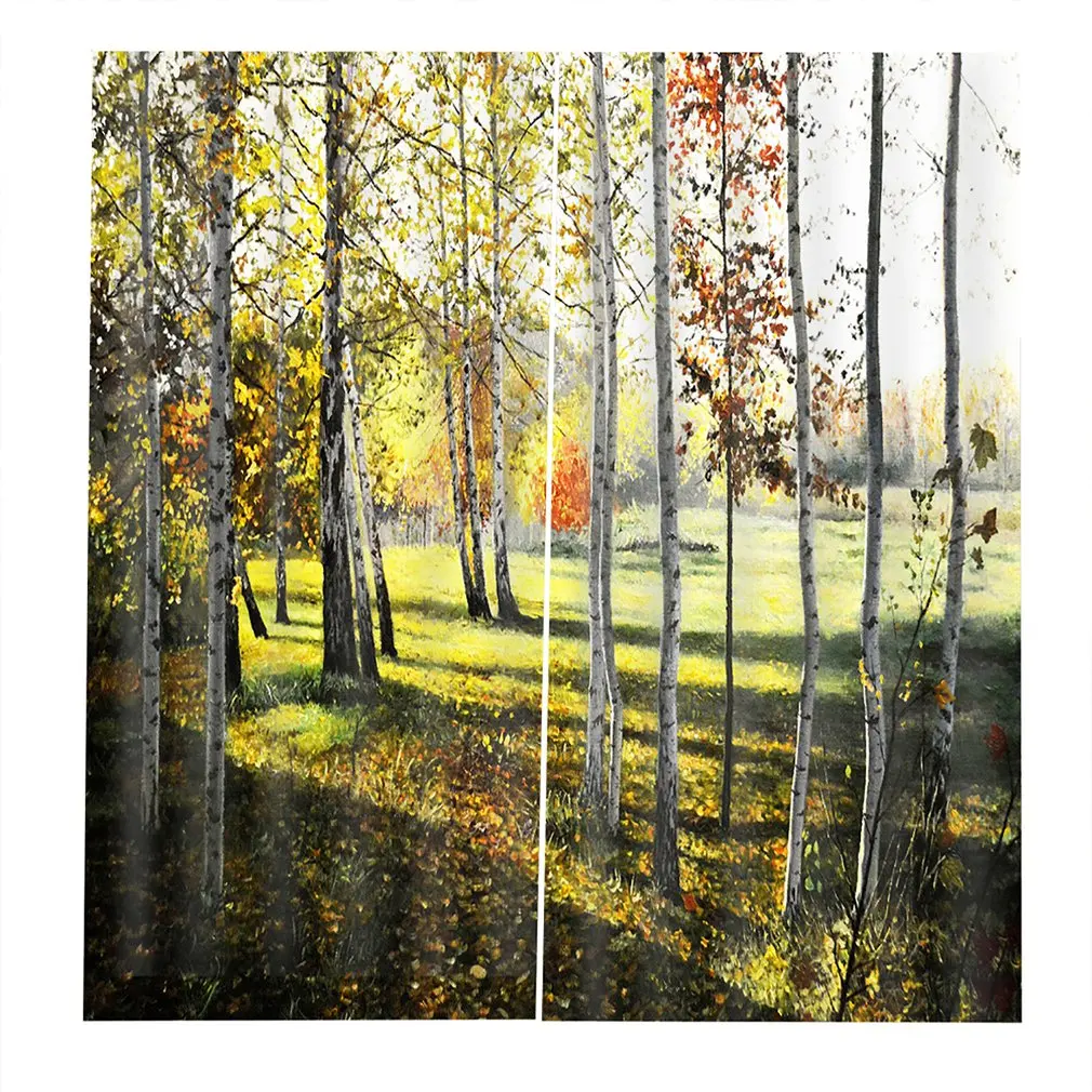 

Forest Pattern Modern Design Curtain Panel Curtains for Home Kitchen Living Room Bedroom Curtain for Window Decoration