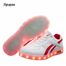 7ipupas 28-44 Led Светящиеся детские кроссовки для мальчиков и девочек, модный светильник, Повседневная Детская уличная обувь, новая светящаяся подошва