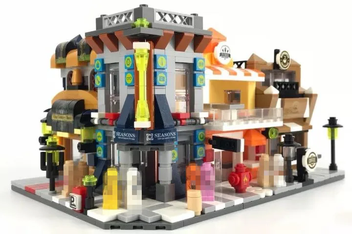 

2018 Blocks Christmas Gift Mini Street Childrens Enlightenment Toys Building Blocks Modern Building Bricks Figures Toys