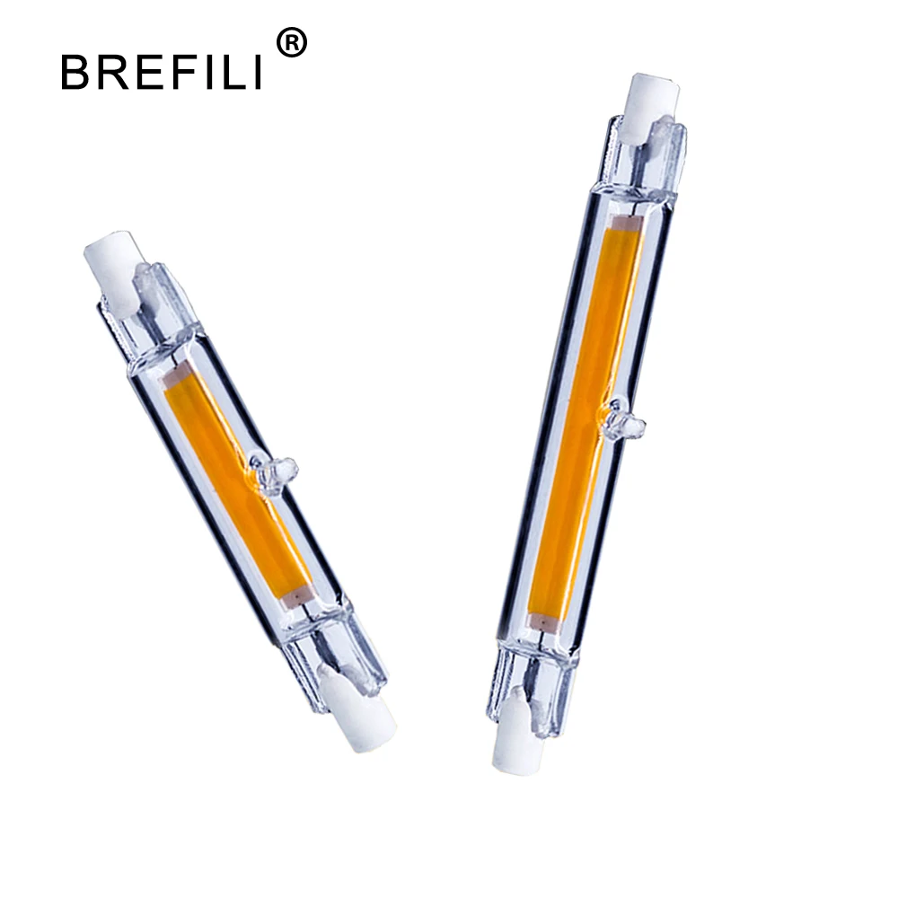 LED Bulb R7S In Full Glass Tube 78mm 4W, R7S Base LED Light Bulb 4W 78mm, R7S LED COB Glass Tube 78mm Instead Of Halogen Tungsten Lamp