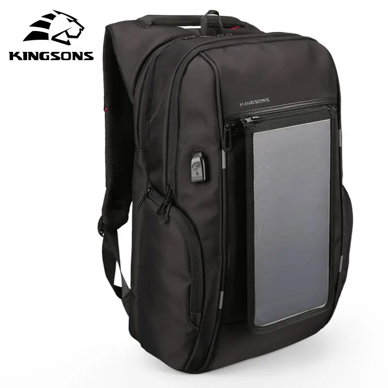 

Kingsons Solar Panel Backpacks 15.6 inches Convenience Charging Laptop Bags for Travel Solar Charger Daypacks