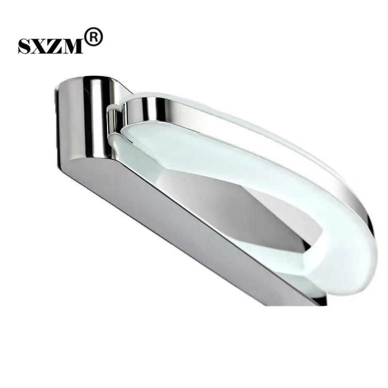 

SXZM 8W led wall lamp mirror light 40cm bathroom lighting AC110V-240V Acrylic and stainless steel wall mounted free shipping