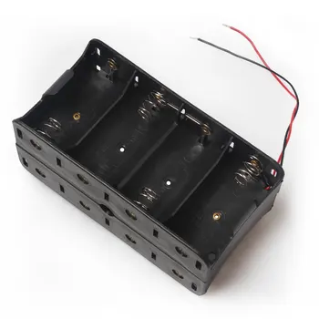 

100PCS/lot EDT-Dual Wires Double Sides D Size Battery Case Large Holder Back to Back With Battery Pack Box For D Size