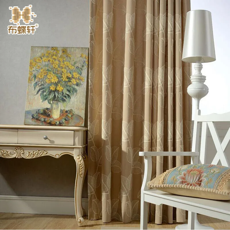 

New Korean Fresh Cotton And Linen 3d Embroidered Elegant Style Curtains For Living Room Restaurant Bedroom