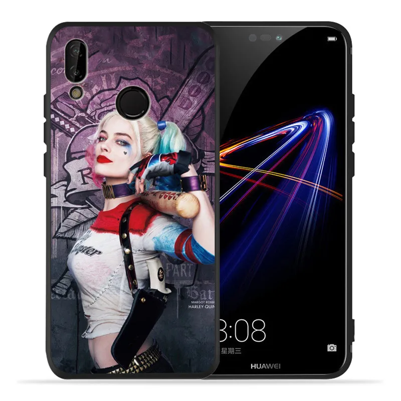 Harley Quinn Joker DIY для huawei P8 P10 P20 P30 mate 10 20 Honor 8 8X 8C 9 V20 10 Lite Plus Pro Чехол Coque Etui Funda