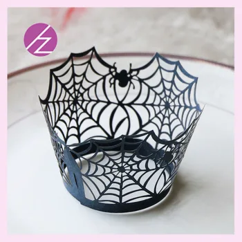 

50pcs/lot Free Shipping Wholesale 2016 new design laser cut wedding party favor cake wrappers for HALLOWEEN DG-64
