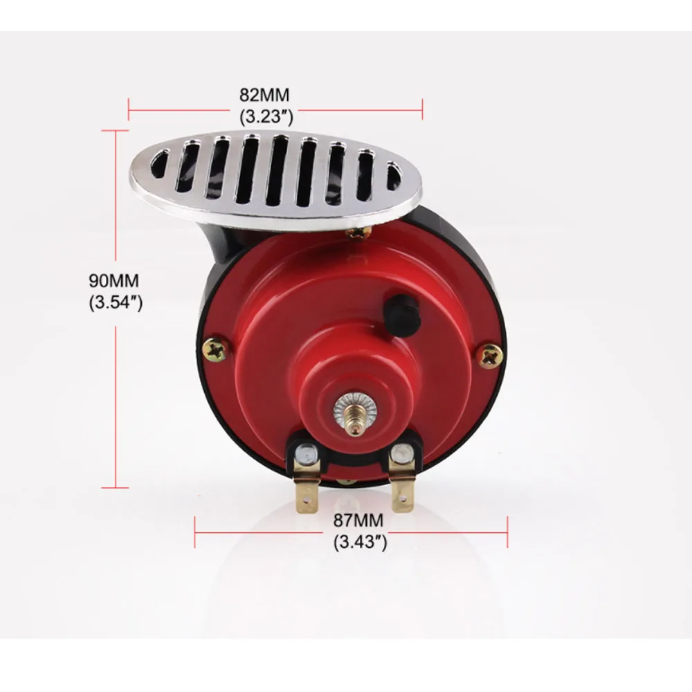 2x12 V Красный вентилятор Улитка рог с крышкой морской лодки громкий сигнал тревоги Комплект Универсальный для машины, лодки, мотоцикла Ван ПВХ и металла